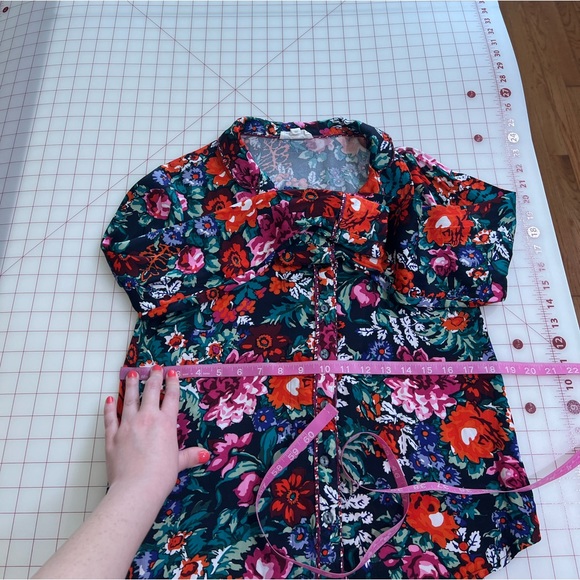 Floreat Anthropologie sz xs rare multi colored floral button down blouse - Picture 4 of 16